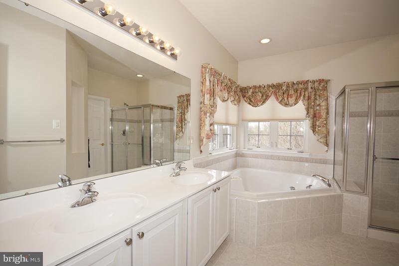 8603 Snowreath Road, Unit 8603 Baltimore, MD 21208 - Photo 19 of 30 a bathroom with a bathtub a sink a mirror and a shower