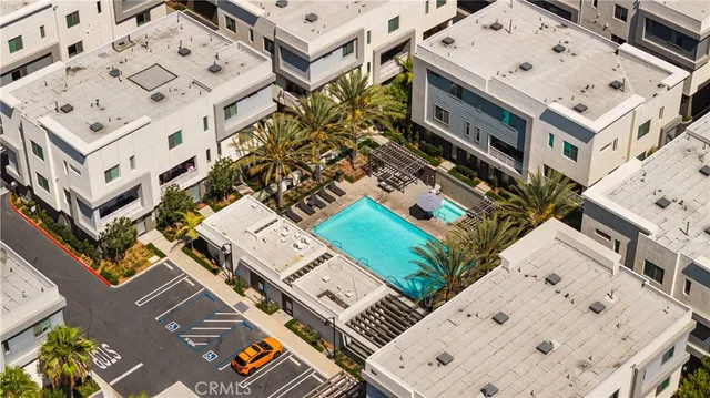 an aerial view of a building