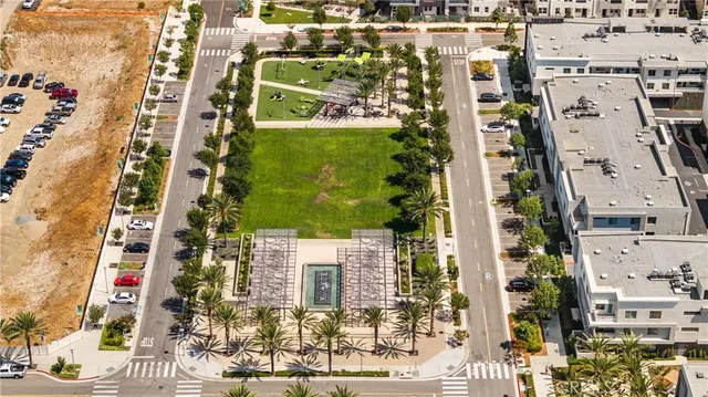 an aerial view of a city