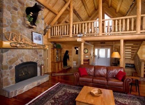62 Moose Rdg Road Dallas Plt, ME 04970 - Photo 10 of 31 living area gas fireplace, hand...