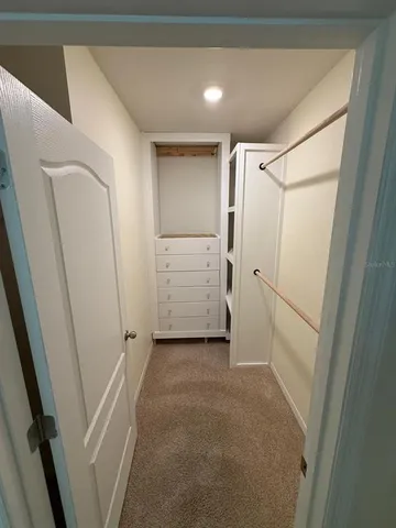 a view of closet area