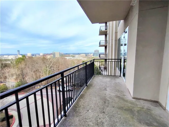 a view of city from balcony