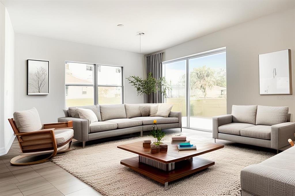 835 Rotonda Circle Rotonda West, FL 33947 - Photo 3 of 7 a living room with furniture a rug and a large window