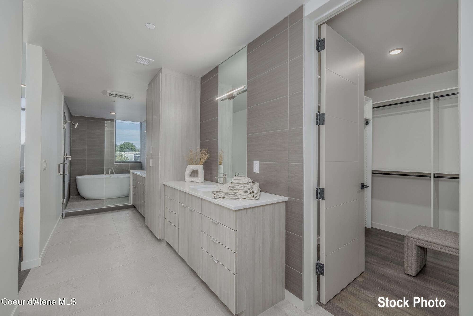 116 South 3rd Street, Unit 804 Coeur D'Alene, ID 83814 - Photo 17 of 40 16 Primary Bathroom Unit 401 Stock Photo