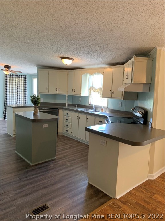 228 L A Sandy Road Raeford, NC 28376 - Photo 10 of 36 a kitchen with stainless steel appliances granite countertop a sink counter space cabinets and a large window