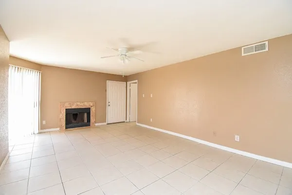 a view of a livingroom with a fireplace