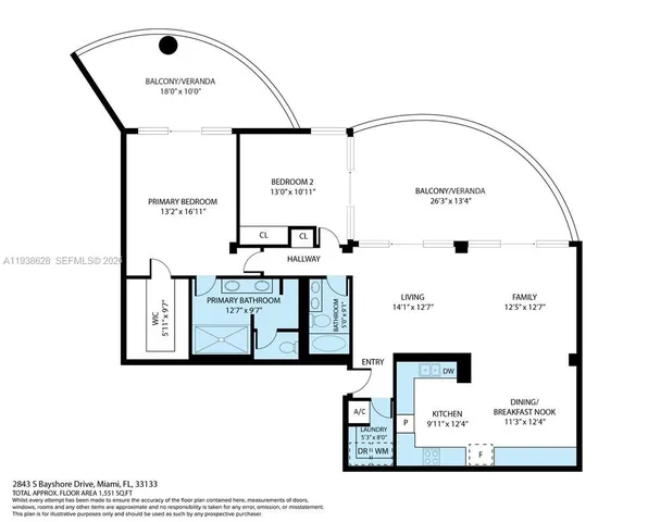 $1,495,000 | 2843 South Bayshore Drive, Unit 6B, Miami, FL 33133