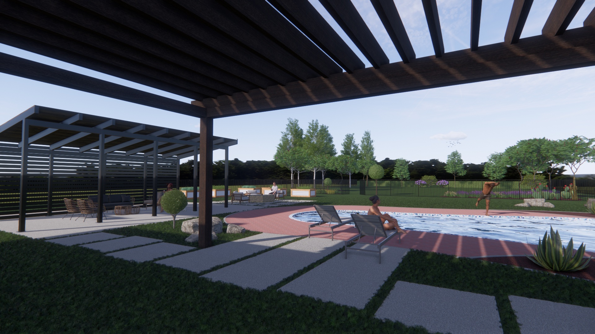 640 Prairie Clover Drive Dripping Springs, TX 78620 - Photo 29 of 32 Surrounding community with a pergola and a patio area