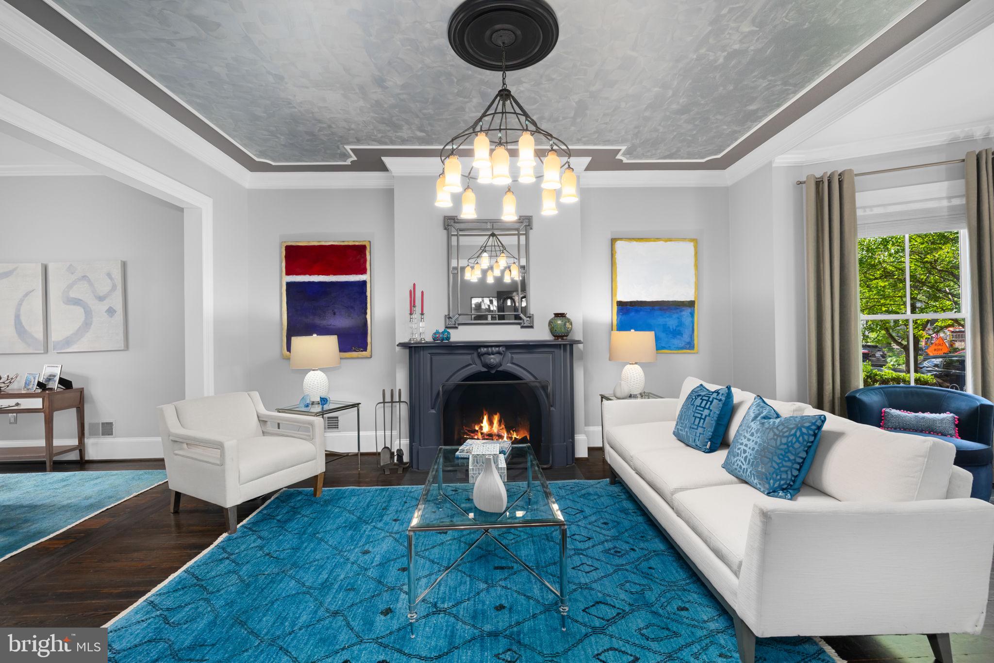 1436 S Street Northwest Washington, DC 20009 - Photo 4 of 45 Living Room w/WB Fireplace