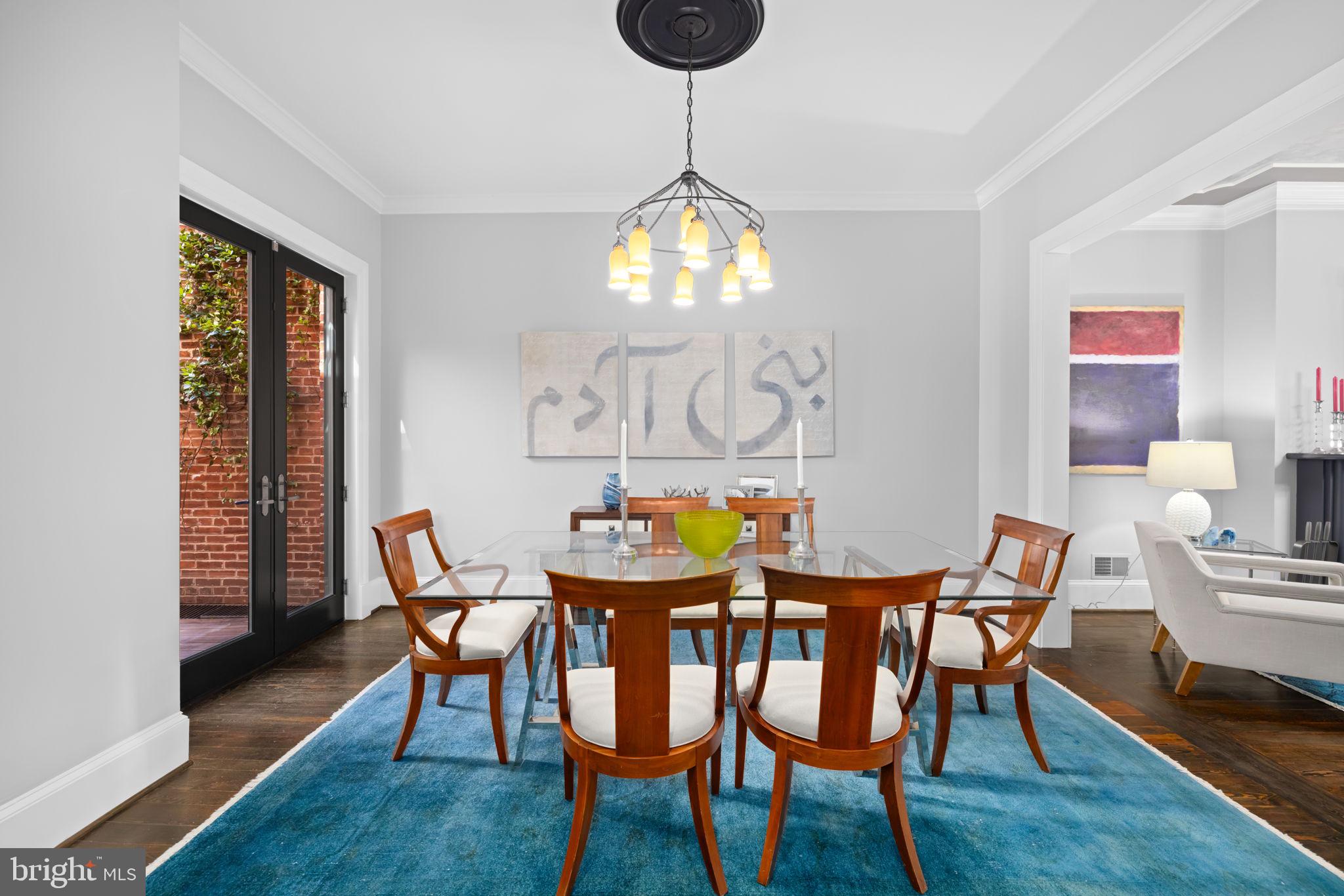 1436 S Street Northwest Washington, DC 20009 - Photo 9 of 45 Dining Room/French Doors to Deck