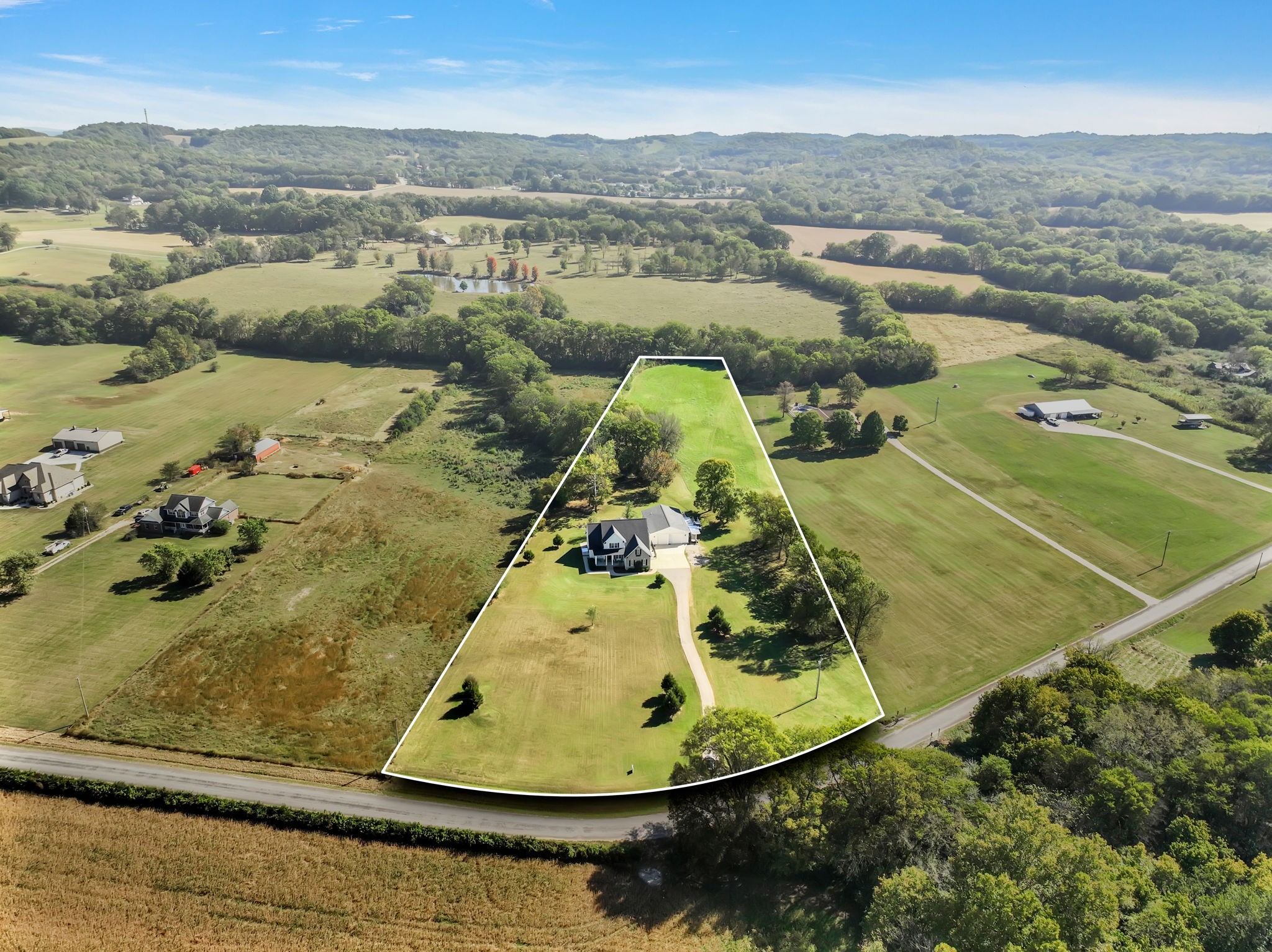 3917 Buck Matthews Road Columbia, TN 38401 - Photo 60 of 60 an aerial view of a residential houses with outdoor space and trees