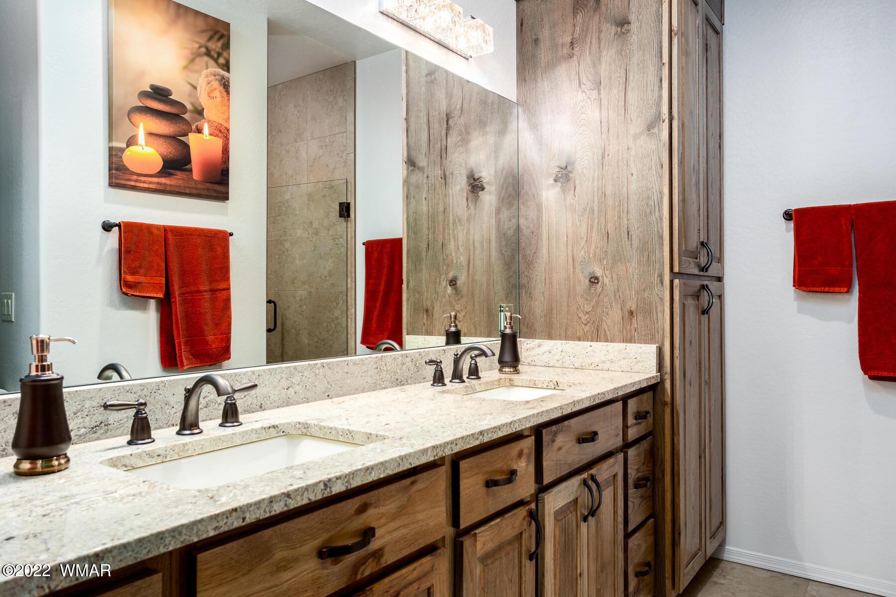 1950 Silver Tree Lane Show Low, AZ 85901 - Photo 21 of 41 a bathroom with a granite countertop sink and a mirror
