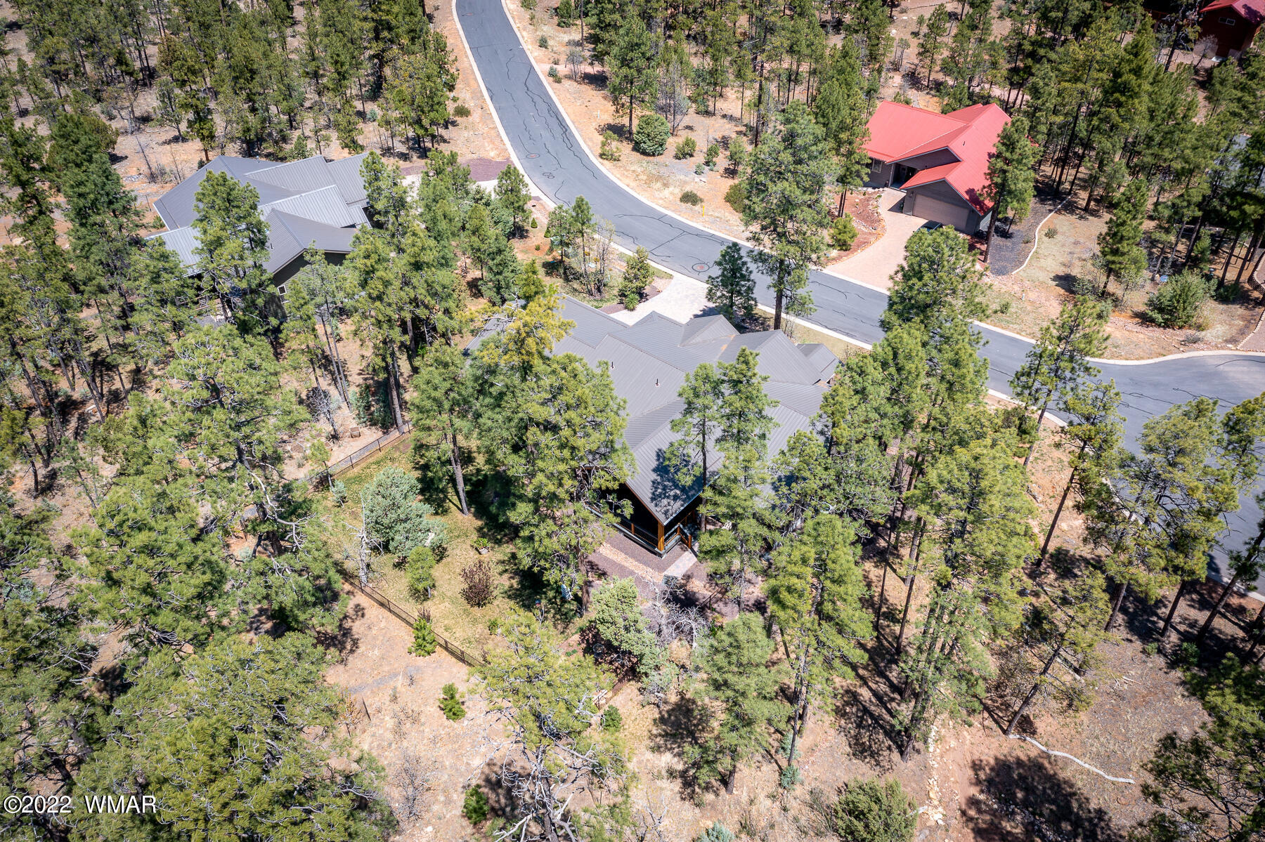 1950 Silver Tree Lane Show Low, AZ 85901 - Photo 40 of 41 an aerial view of residential house with outdoor space and trees all around