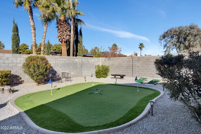 a view of a swimming pool with a outdoor space