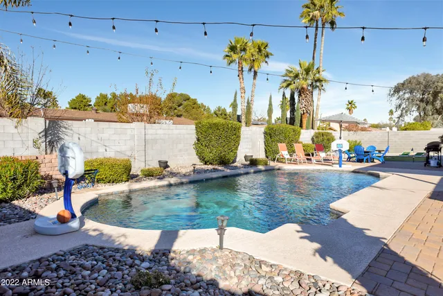 a view of a lake with a house