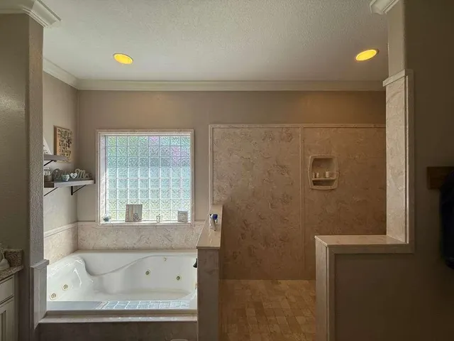 a workspace with furniture and window