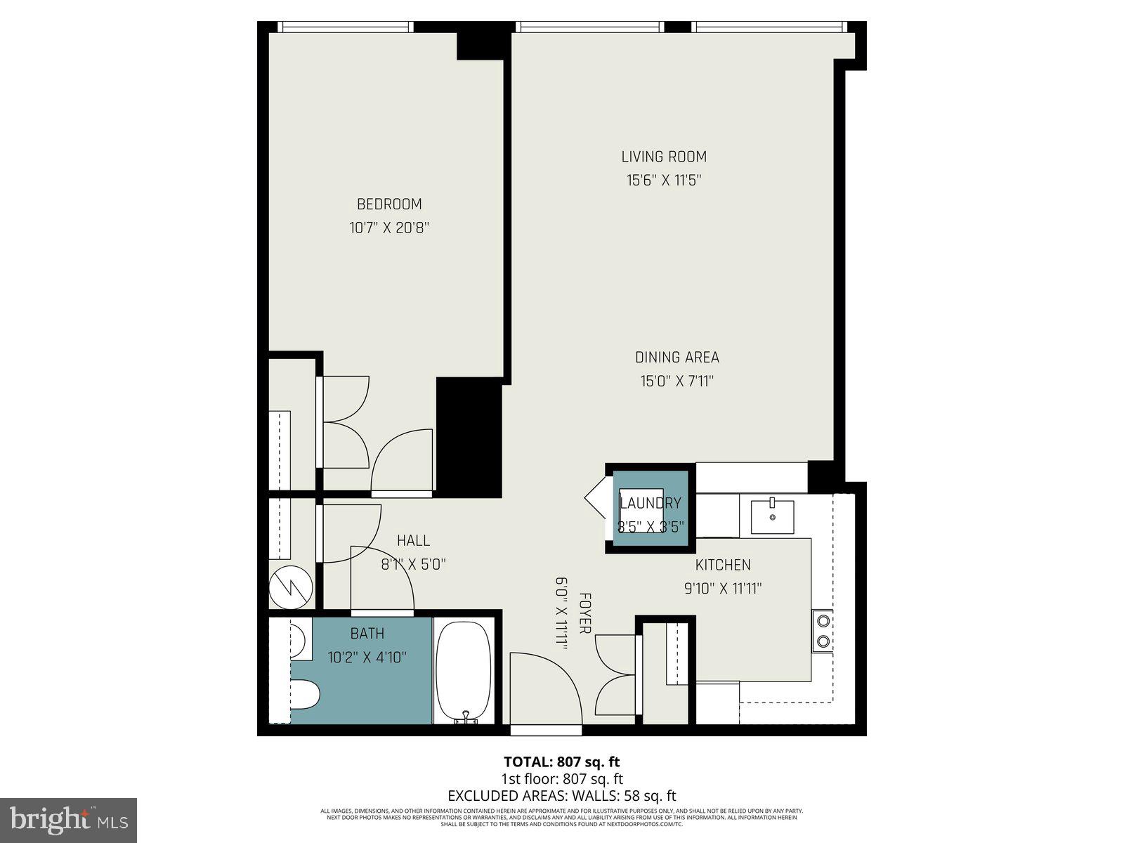 1500 Chestnut Street, Unit 8C Philadelphia, PA 19102 - Photo 28 of 33 Main Floor With Sq.ft