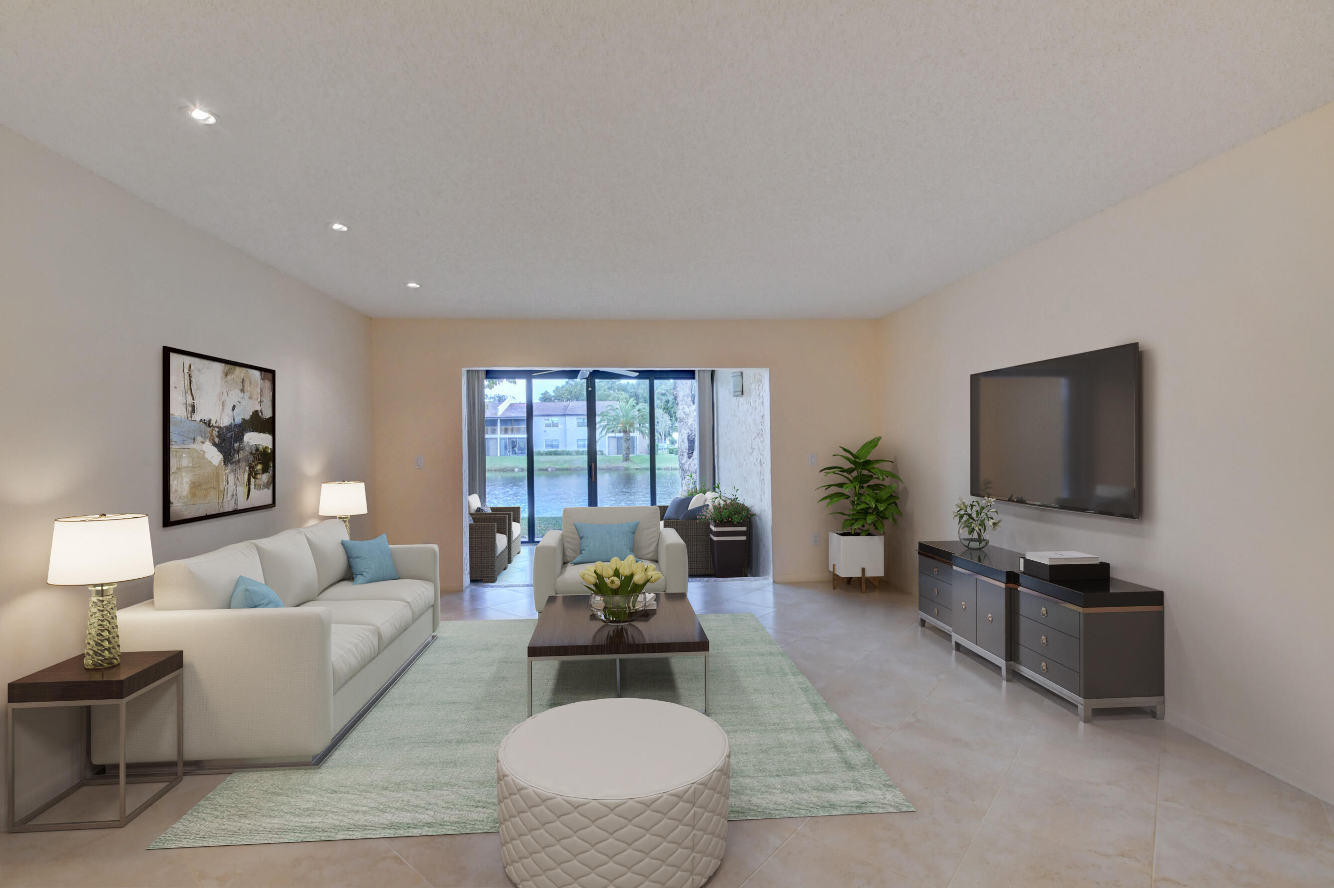 9277 Vista Del Lago, Unit E Boca Raton, FL 33428 - Photo 13 of 40 Living Room_final