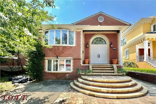 a front view of a house