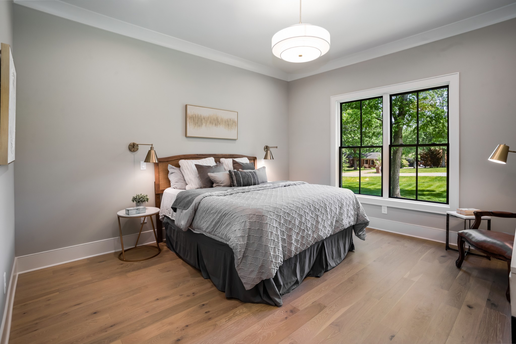 709 Brook Hollow Road Nashville, TN 37205 - Photo 28 of 55 a bedroom with a large bed and a large window