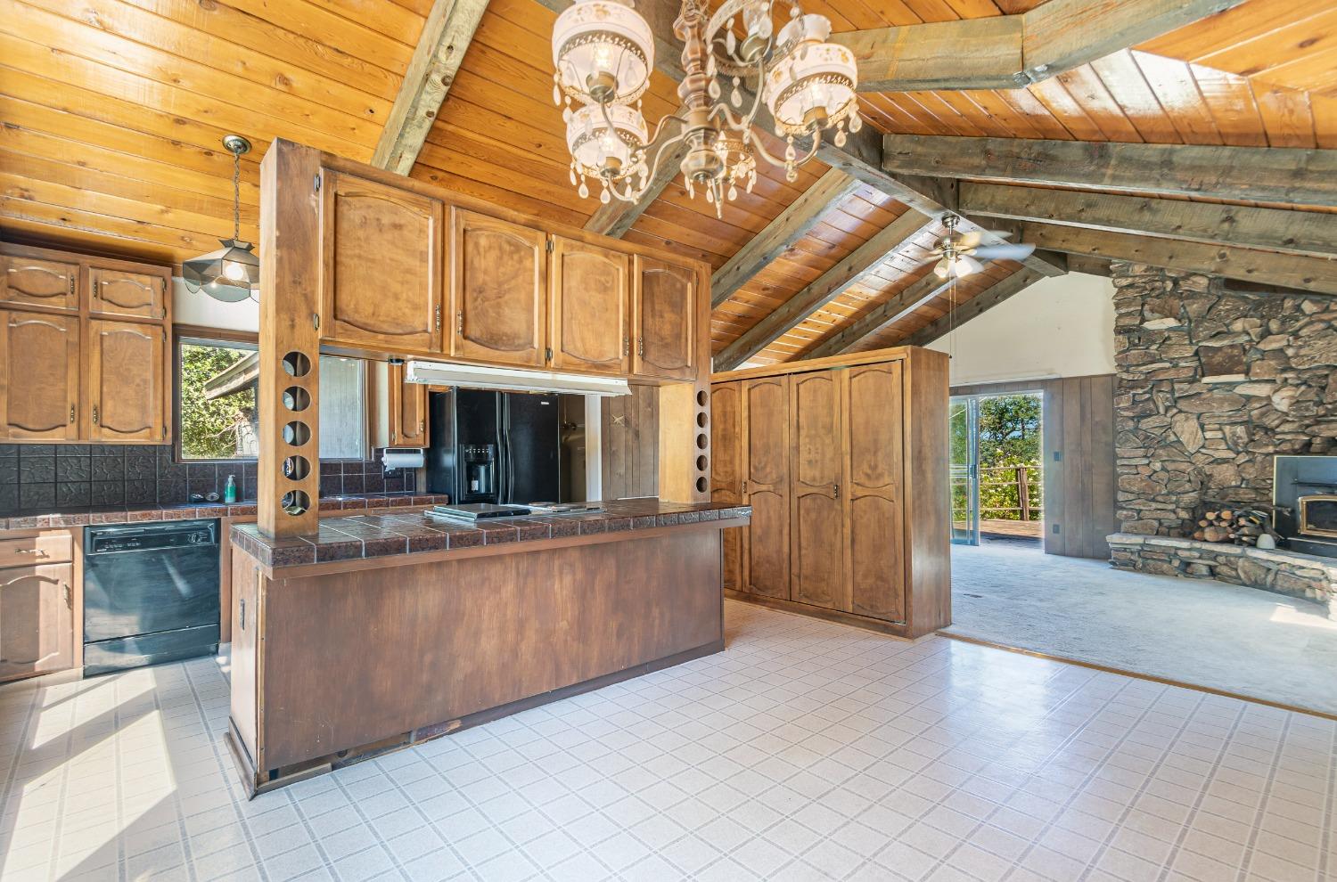Inside the cabinet is a wet bar!