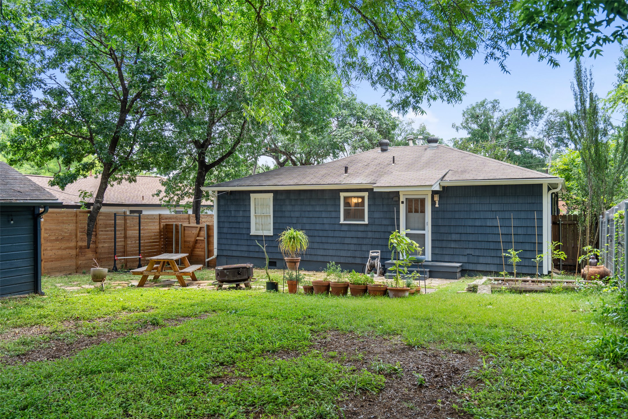 2810 Windsor Road Austin, TX 78703 - Photo 13 of 13 Backyard looking toward the home