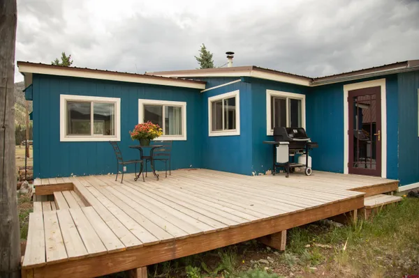 a house view with a seating space