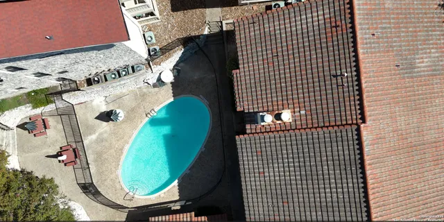 a view of a road with an outdoor space