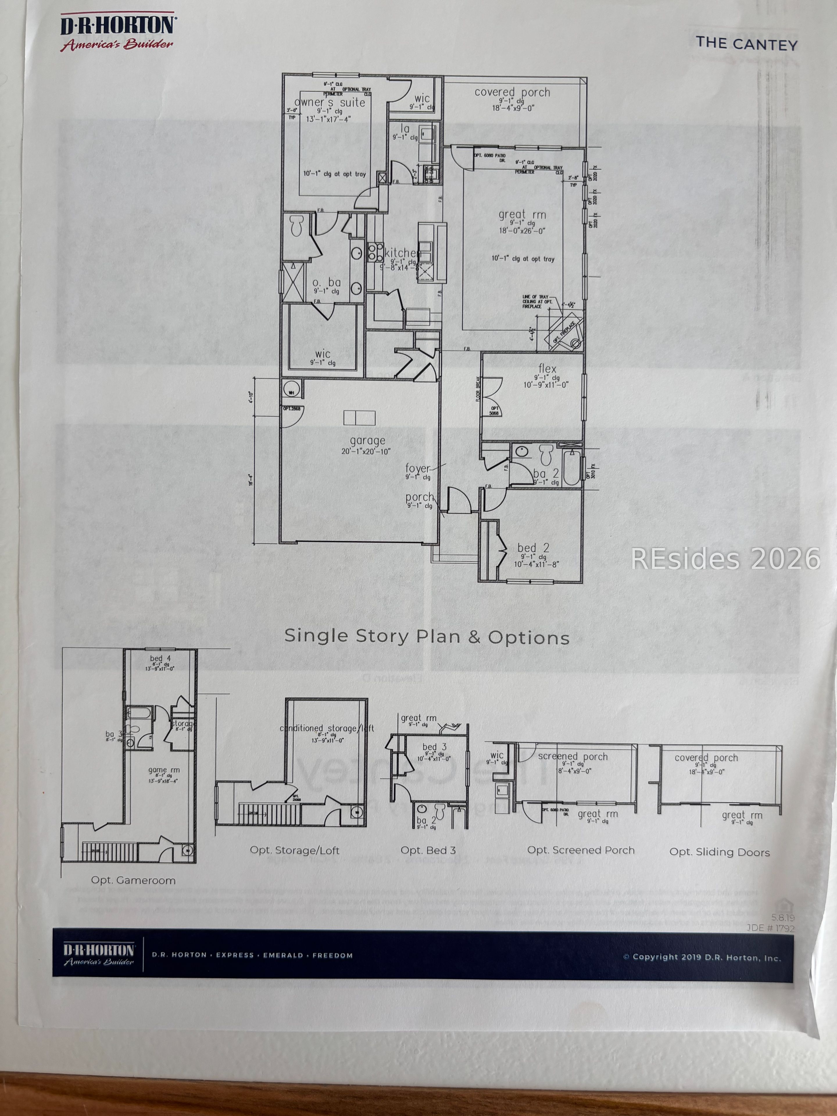 469 Rye Creek Circle Bluffton, SC 29909 - Photo 33 of 33 Builder Floor Plan