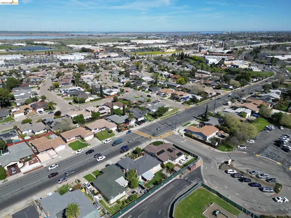 an aerial view of a city