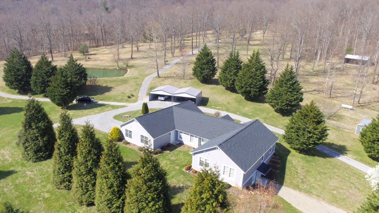 12929 Callaway Road Callaway, VA 24067 - Photo 30 of 59 an aerial view of a house with outdoor space and street view