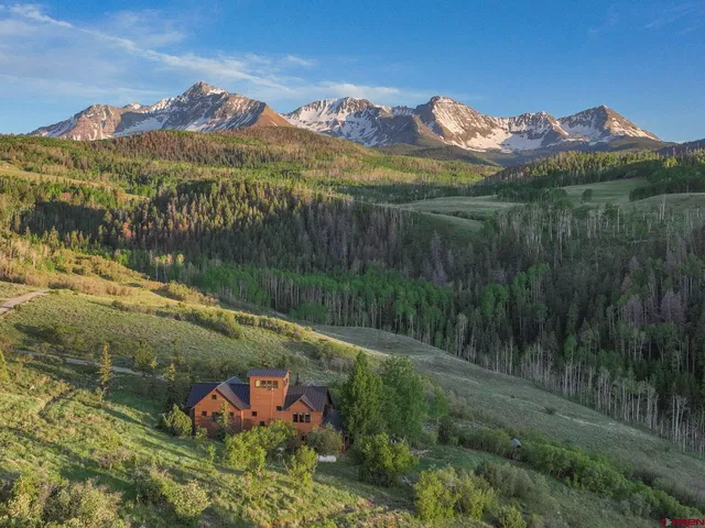 a view of a lake with a mountain