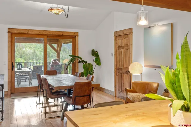 a view of a room that has a window in it