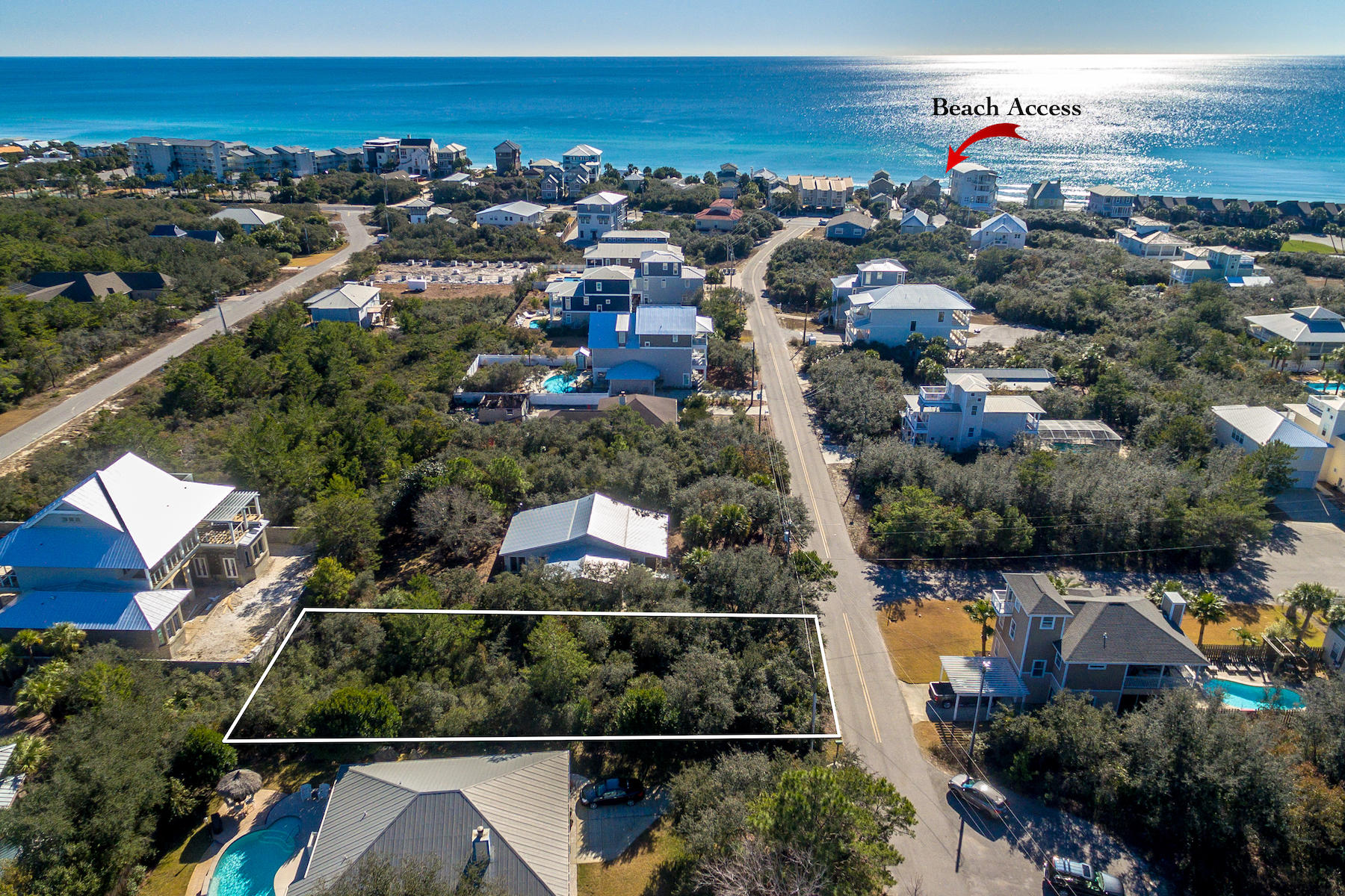 Lot 16 A St Inlet Beach Inlet Beach, FL 32461 - Photo 1 of 16 an aerial view of residential houses with outdoor space