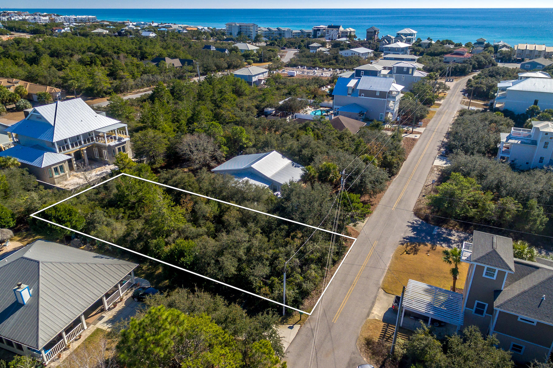 Lot 16 A St Inlet Beach Inlet Beach, FL 32461 - Photo 12 of 16 an aerial view of house with yard