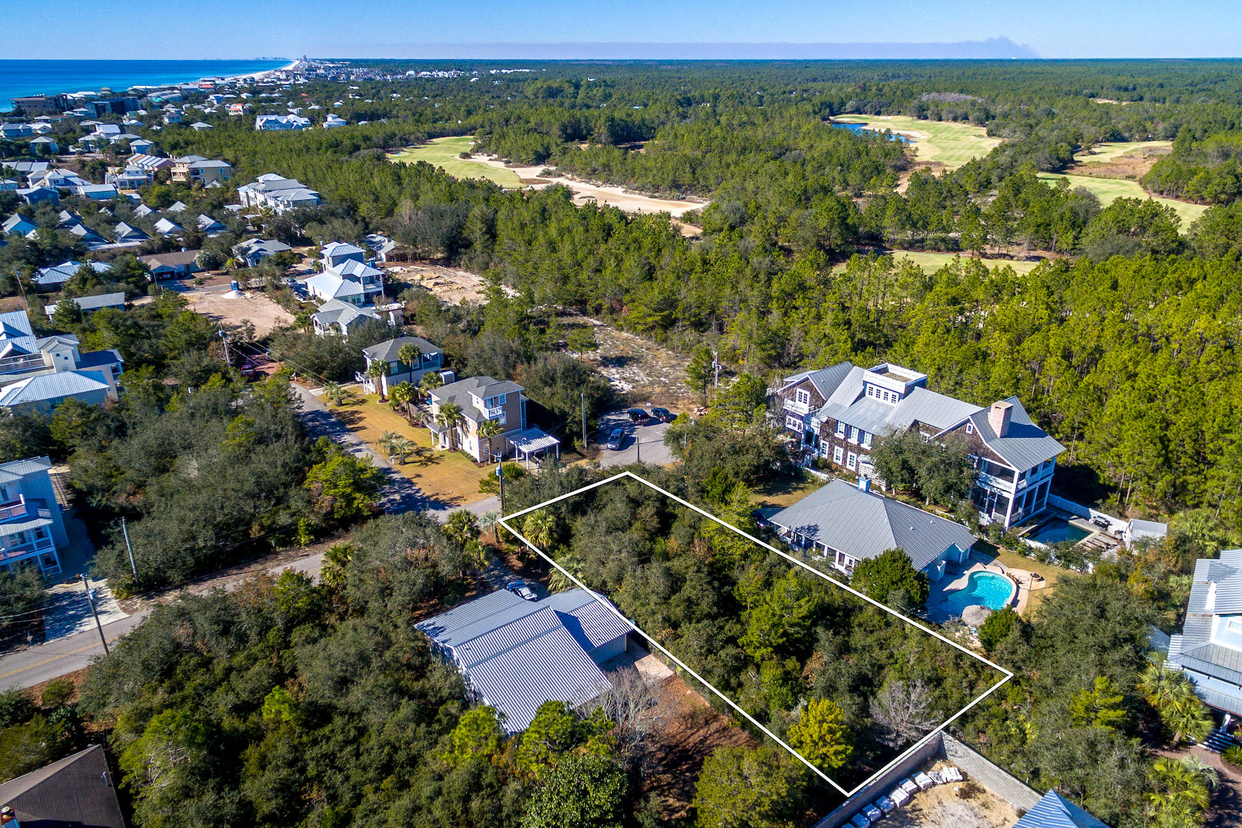 Lot 16 A St Inlet Beach Inlet Beach, FL 32461 - Photo 8 of 16 an aerial view of residential houses with outdoor space