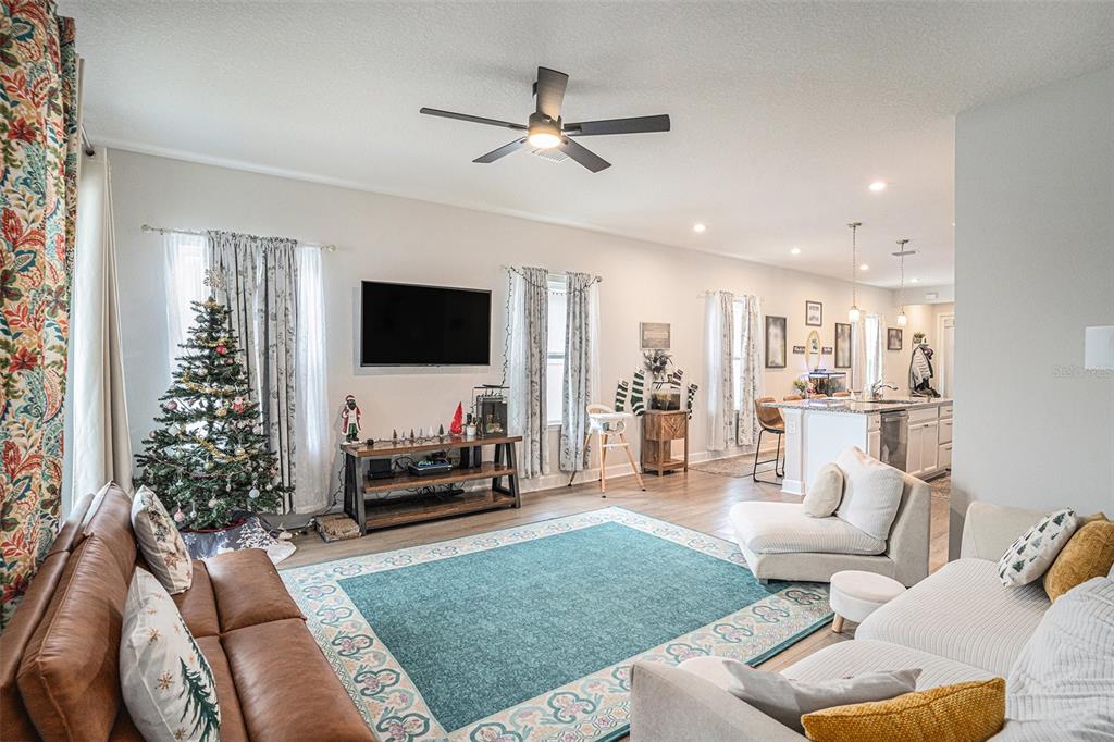 19056 Heavenside Ct Spring Hill Spring Hill, FL 34610 - Photo 4 of 25 a living room with furniture and a flat screen tv