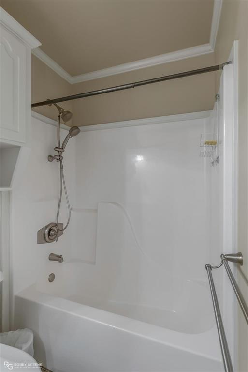 2186 Stockwell Road Bossier City, LA 71111 - Photo 20 of 40 Bathroom with bathing tub / shower combination and ornamental molding
