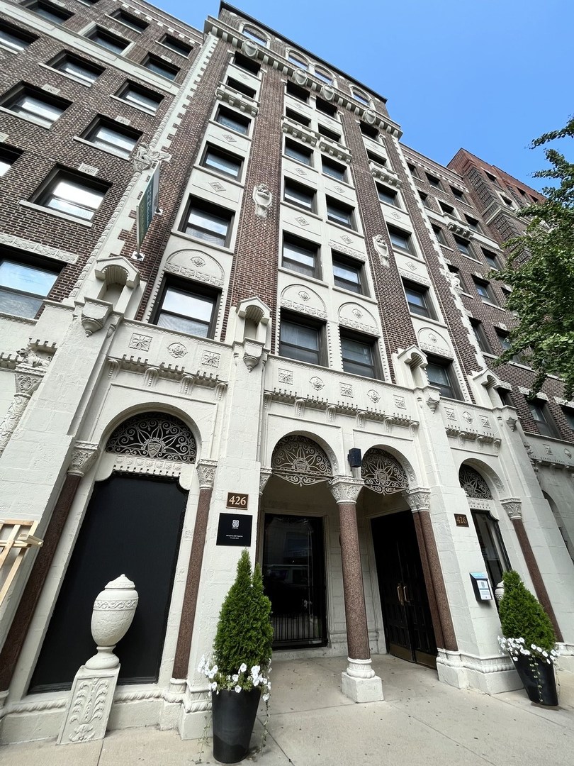 a view of a building with many windows