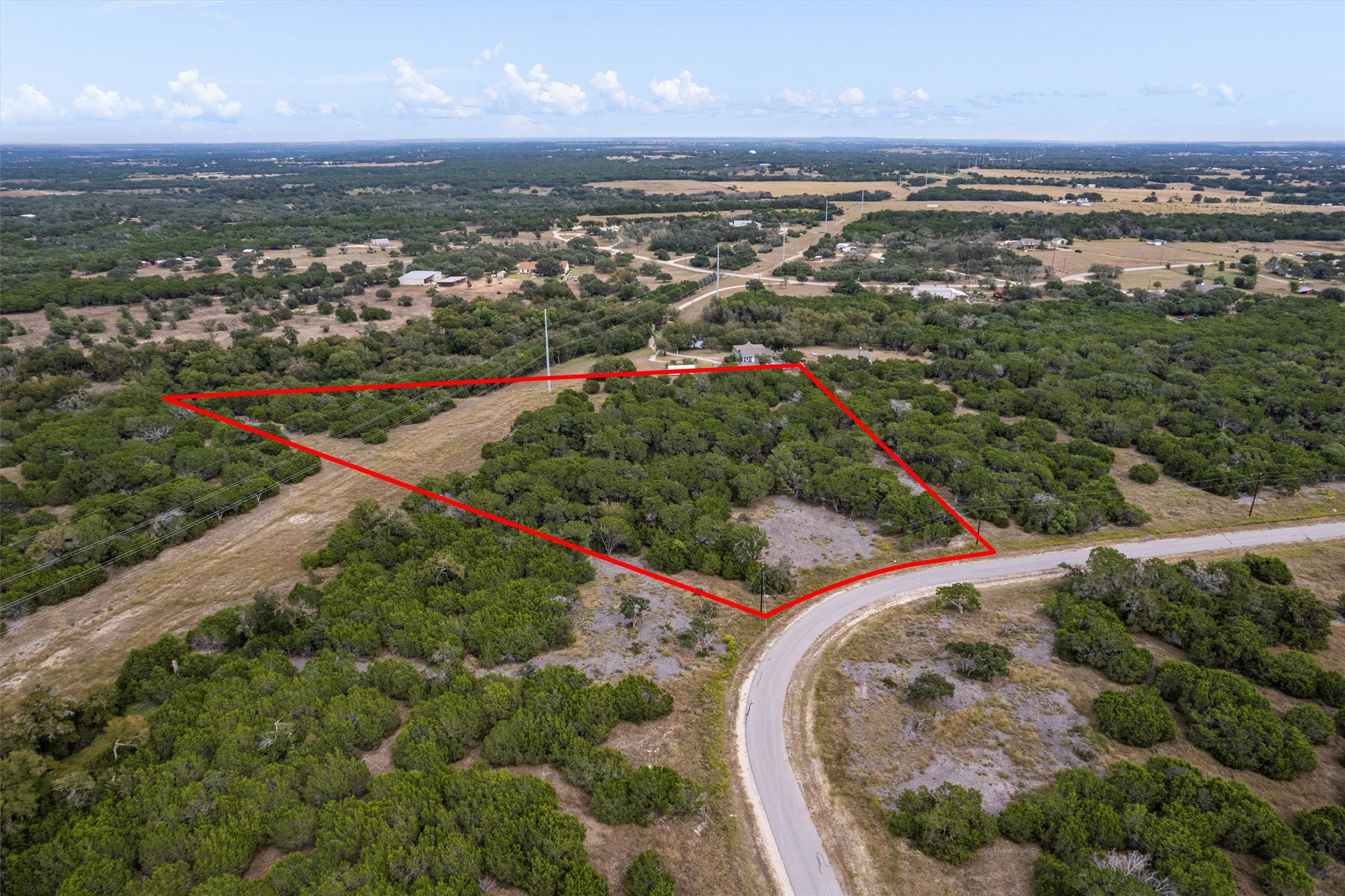 19 Riparian Elm Road Bertram, TX 78605 - Photo 3 of 10 View of rural area featuring property boundaries highlighted