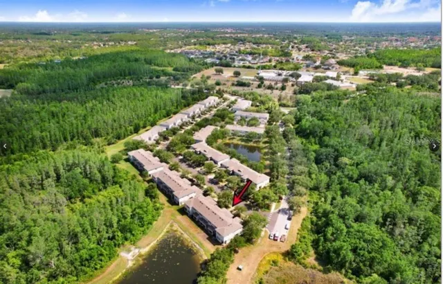 an aerial view of multiple house
