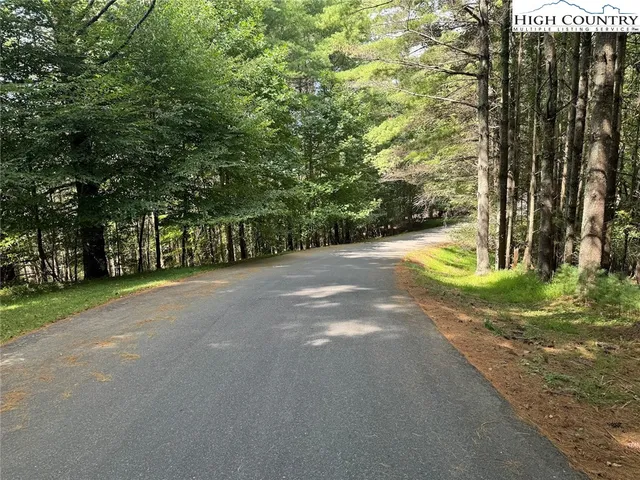 a view of a lake with a garden