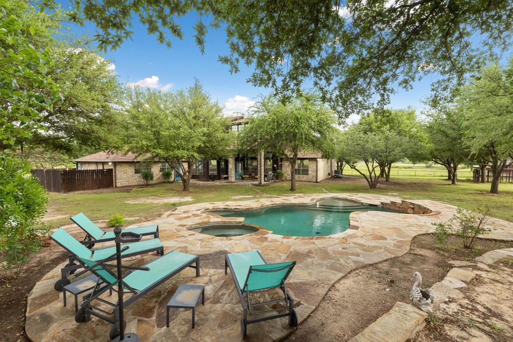 708 Sam Davis Road Argyle, TX 76226 - Photo 23 of 36 a view of a swimming pool with a patio