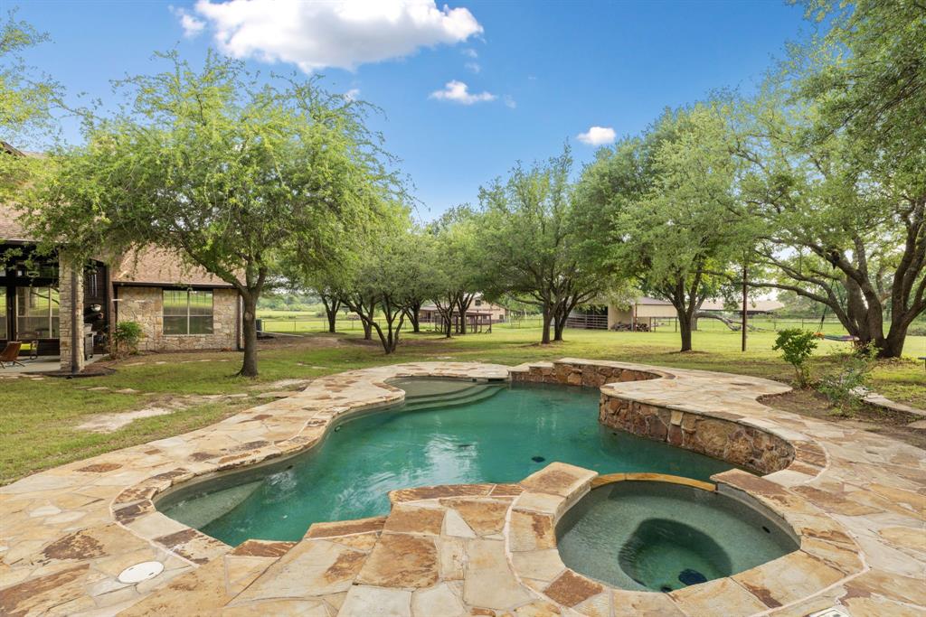 708 Sam Davis Road Argyle, TX 76226 - Photo 4 of 36 a view of yard with swimming pool and trees