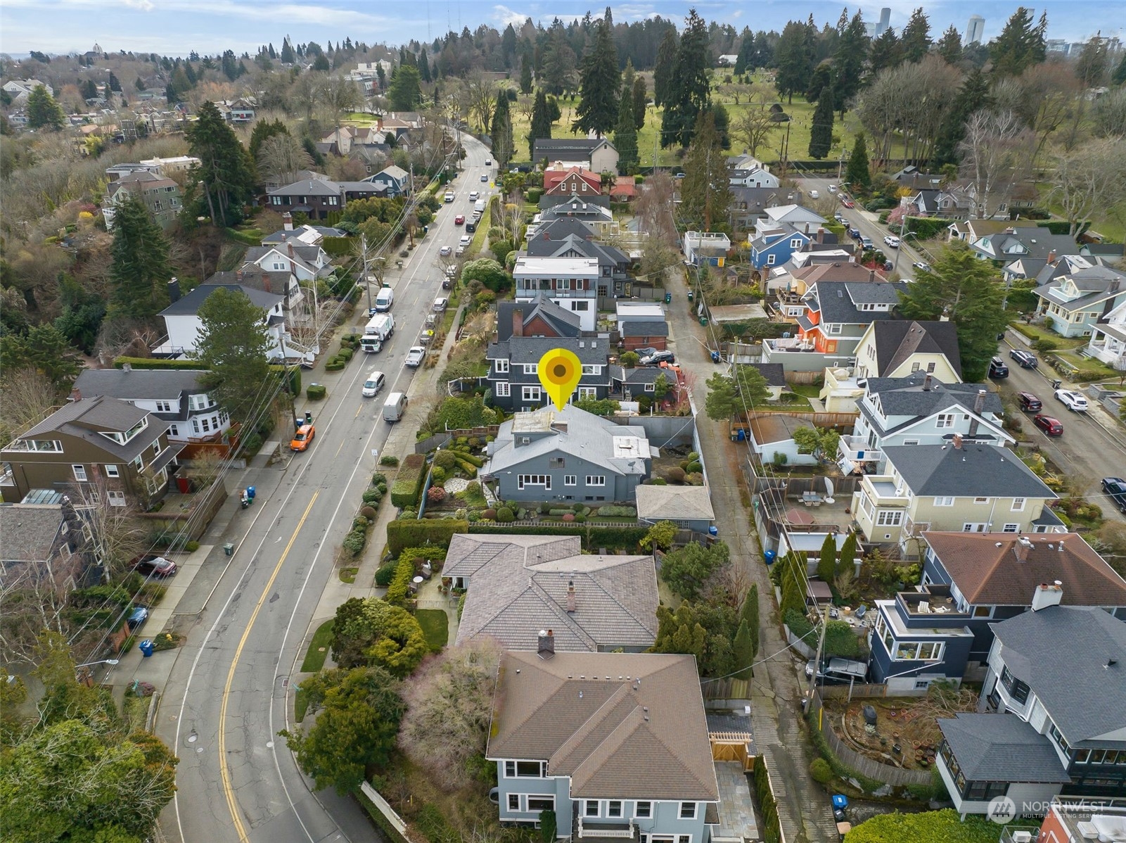 1941 15th Avenue East Seattle, WA 98112 - Photo 33 of 37 an aerial view of residential houses with outdoor space