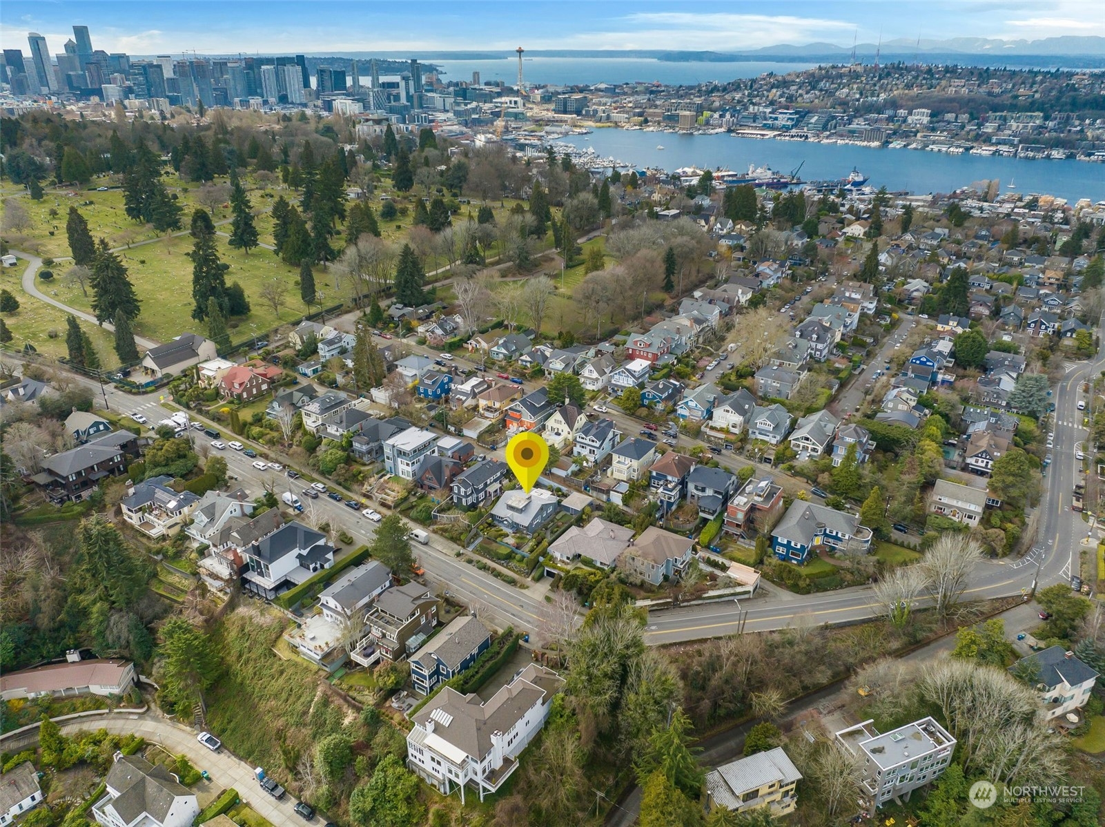1941 15th Avenue East Seattle, WA 98112 - Photo 34 of 37 an aerial view of residential houses with outdoor space