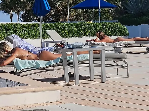 a view of terrace with wooden floor