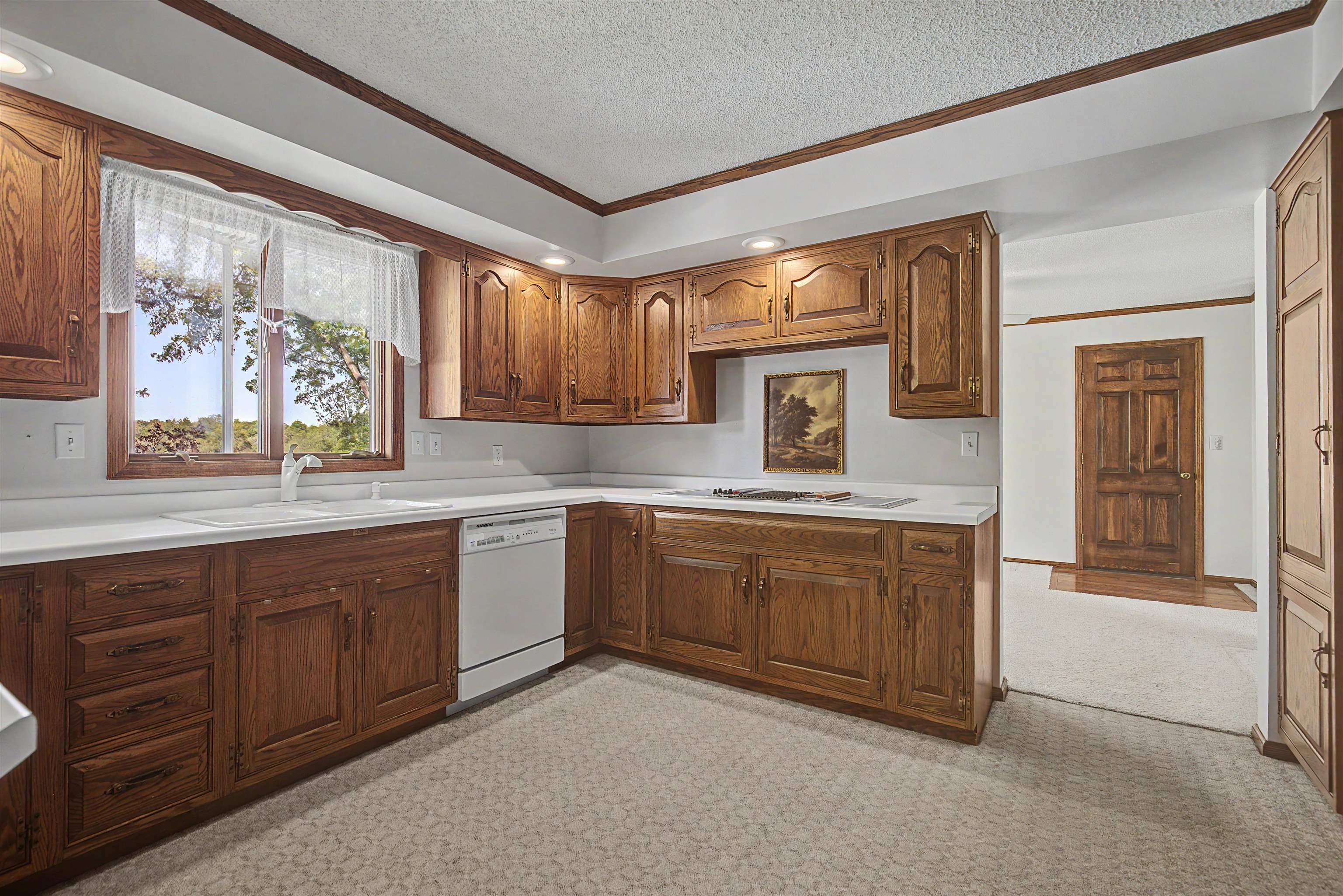 17380 Corbett Road Mount Carroll, IL 61053 - Photo 4 of 65 a kitchen with stainless steel appliances granite countertop a stove sink and cabinets