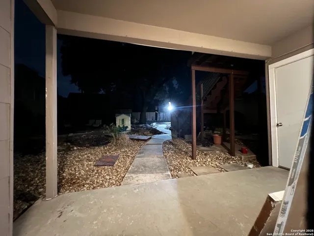 a view of living room and yard