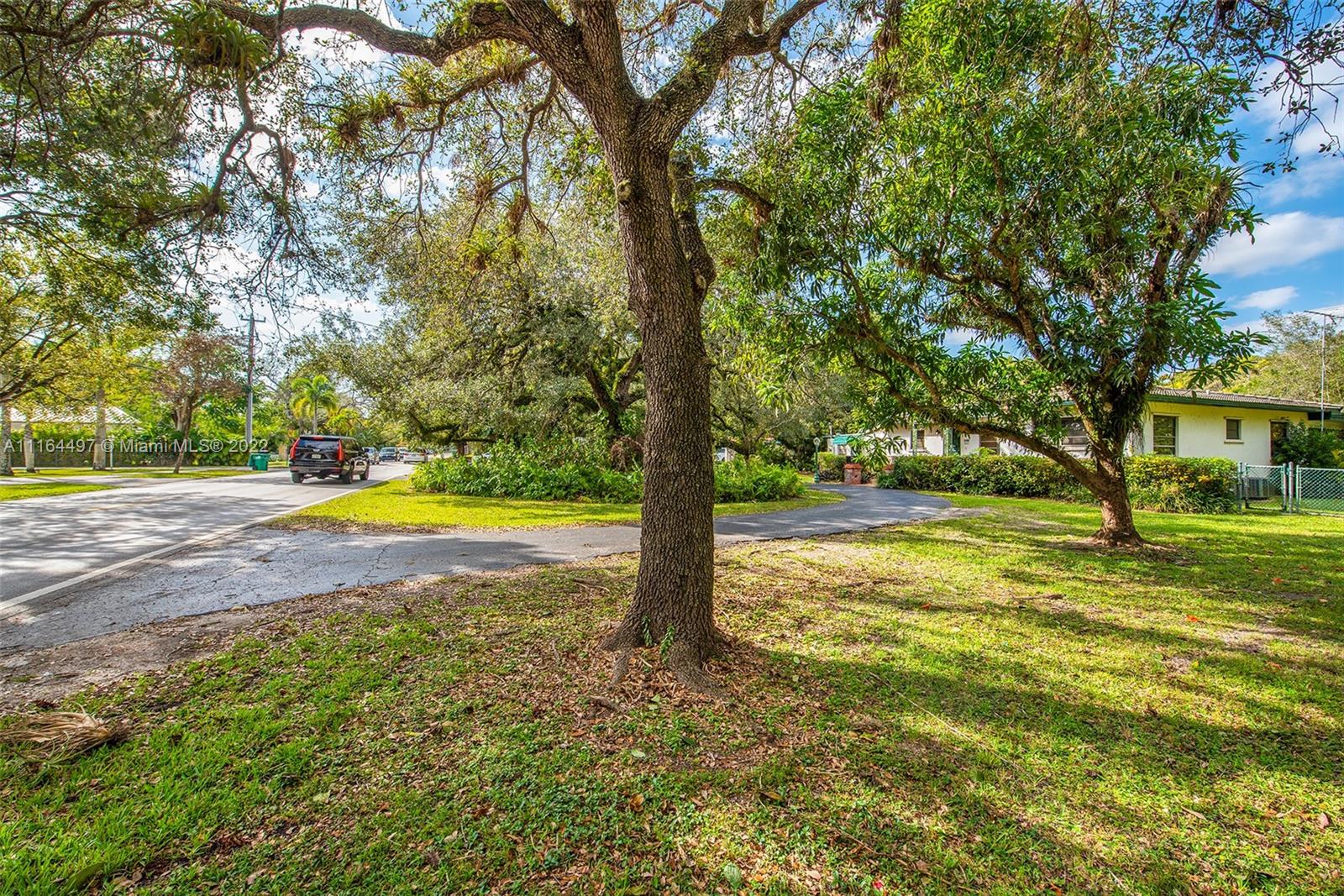 7335 Southwest 104th Street Pinecrest, FL 33156 - Photo 10 of 16 a view of a swimming pool and trees in the background